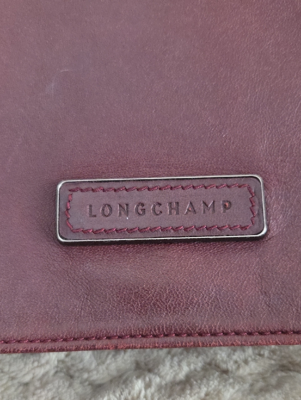 Kate Moss x Longchamp Burgundy Leather Chain Strap Crossbody - Picture 3 of 10